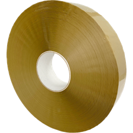 Packtejp PP 50mm x 990m 28my Brun Hotmelt MG Maskintejp