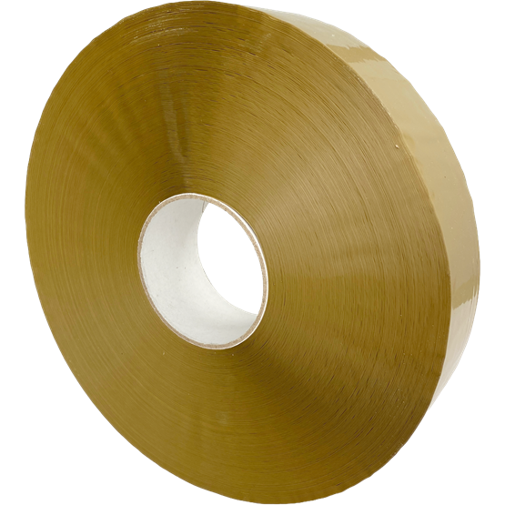 Packtejp PP 50mm x 990m 28my Brun Hotmelt MG Maskintejp