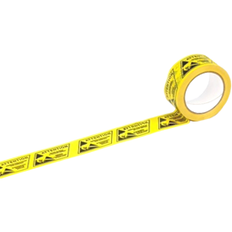 Packtejp Non-ESD med ESD Symbol och Warning 50mm x 66m 76mm kärna