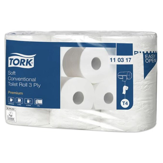 Toalettpapper Tork Premium Dekor 3-Lager T4 35m/rl  42/fp