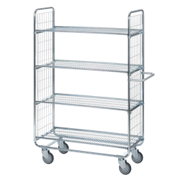 Hyllvagn 100 galler 4 hyllor 930x460x1585 Färg: Zink Max 200kg