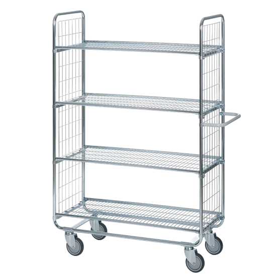 Hyllvagn 100 galler 4 hyllor 930x460x1585 Färg: Zink Max 200kg