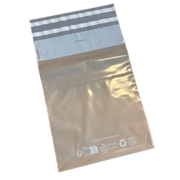 E-Handelspåse Utan Handtag Beige Miljötryck 200st/fp