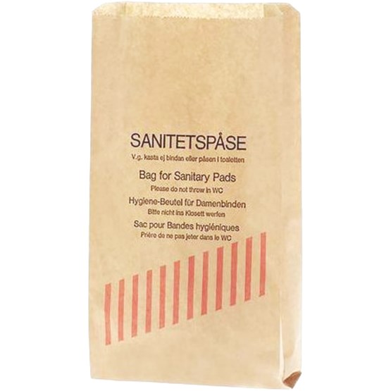 Sanitetspåse i kraftpapper 2,5kg 100st/bunt