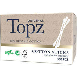 Bomullspinnar Topz Burk 300st/fp
