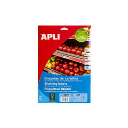 Hyllkantetikett 67x25,4mm Perforering