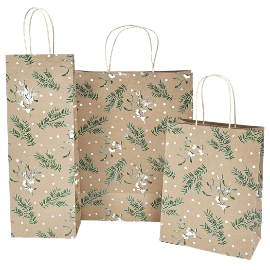 Presentpåse 175x100x230mm 130g Mistletoe