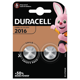 Batteri Duracell DL/CR2016 3V Lithium 2st/fp