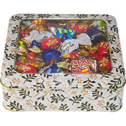 Julchoklad Plåtlåda Fönster 700g