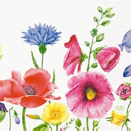 Servett 33cm 3-Lags Flowy Meadow 50st/fp