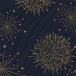 Servett 40cm Dunisoft Sparkly Svart 60st/fp