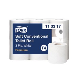 Toalettpapper Tork Premium Dekor 3-Lager T4 35m/rl  42/fp