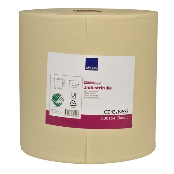 Torkrulle Industri Gul 1-Lager 32cm x 1000m/rl