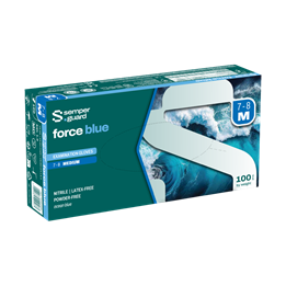 Nitrilhandske Semperguard Force Blue 8/M Livsmedelsgodkänd, 100st/fp