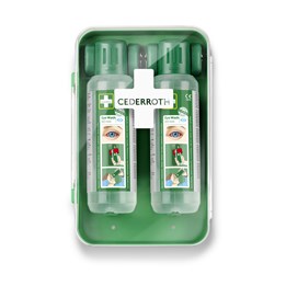 Ögonduschskåp Cederroth, Inkl 2x500ml Ögondusch