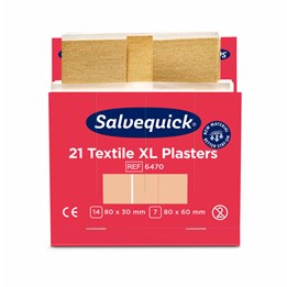 Plåster Salvequick Textil XL Refill 6x21st/fp
