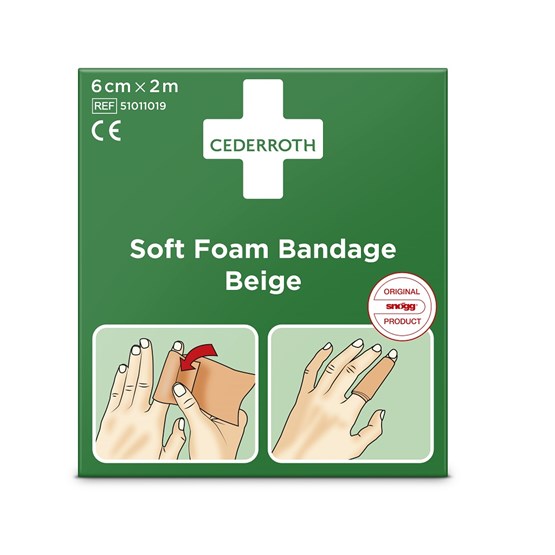 Soft Foam Bandage Beige Cederroth 6cm x 2m