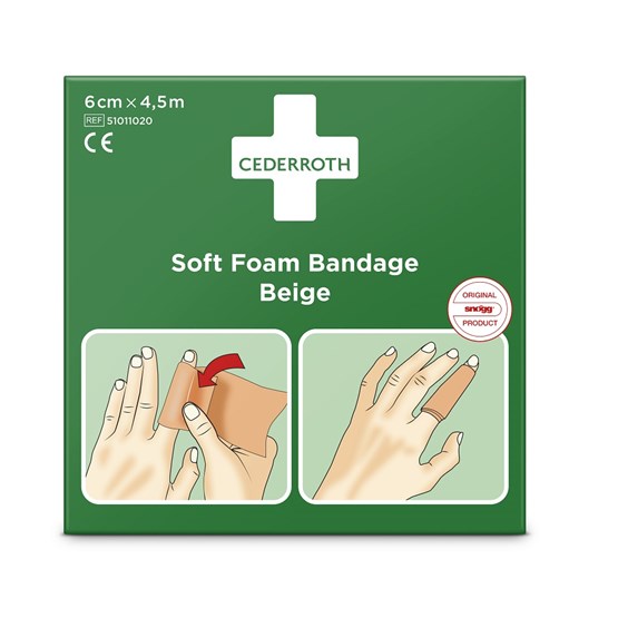 Soft Foam Bandage Beige Cederroth 6cm x 4,5m