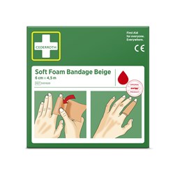 Soft Foam Bandage Beige Cederroth 6cm x 4,5m