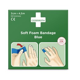 Soft Foam Bandage Blå Cederroth 3cm x 4,5m