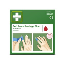 Soft Foam Bandage Blå Cederroth 3cm x 4,5m