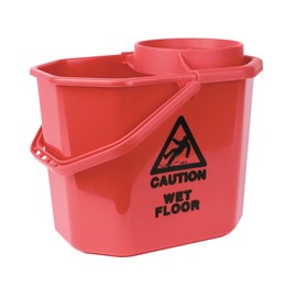 Minisvabbhink Caution wet floor röd med press