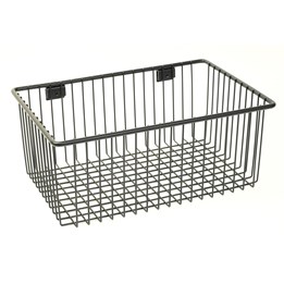 Trådkorg Stor U-plåt LBH 39x24x16cm RAL 9005