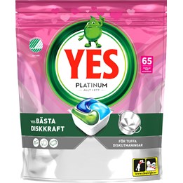 Maskindiskmedel YES Platinum Pink 65st/fp