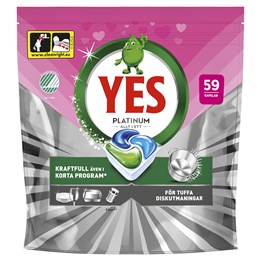 Maskindiskmedel YES Platinum Pink Tablett 59st/fp