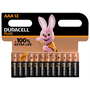 Batteri Duracell Plus AAA Alkaliska  1,5V 12st/fp