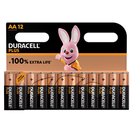 Batteri Duracell Plus AA Alkaliska 1,5V 12st/fp