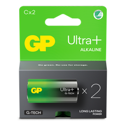 Batteri GP Ultra Plus Alkaline C LR14 1,5V 2st/fp