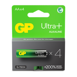 Batteri GP Ultra Plus Alkaline AA LR6 1,5V 4st/fp