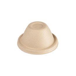 Kupollock med sugrörshål 50st/fp Bagasse 551010