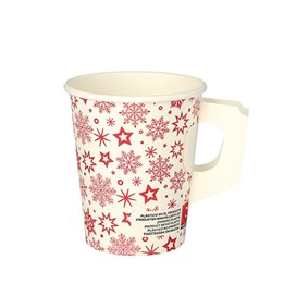 Pappersbägare Med Öra Snöflinga 20cl 50st/fp