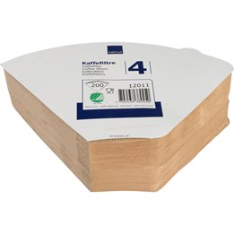 Kaffefilter 1x4 Brun 200st/fp