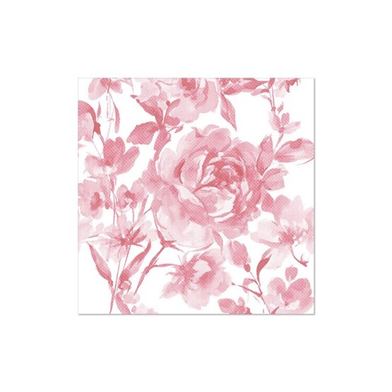 Servette 40cm Royal "Rose" 50st/fp Vinröd