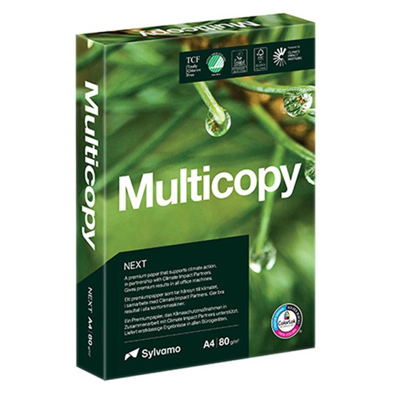 Kopieringspapper A4 Multicopy NEXT 80g Hålat 5x500ark/krt
