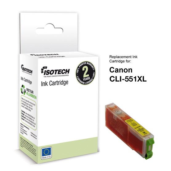 Bläckpatron Isotech Ink Cartridge Gul Kompatibel