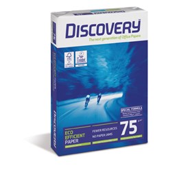 Kopieringspapper A4 Hålat 75g Discovery 2500st/krt
