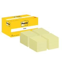 Post-It 653 51x38mm Gul 12st/fp