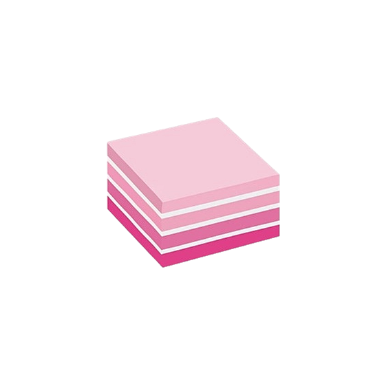 Post-It Kub 76x76mm Rosa 450 Blad
