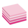 Post-It Kub 76x76mm Rosa 450 Blad