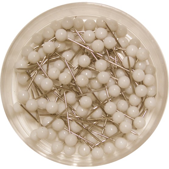 Kartnål 13mm Vit 100-P