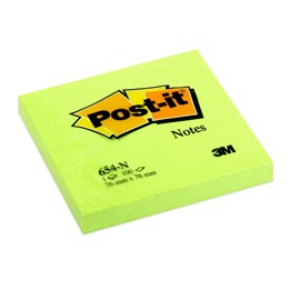 Post-It 654 76x76mm Limegrön 6st/fp