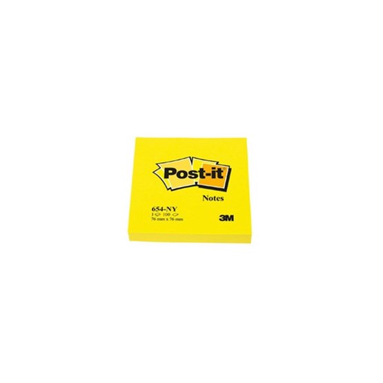 Post-It 654 76x76mm Neongul 6st/fp