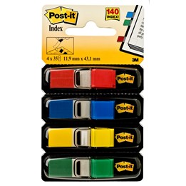 Post-It Index 11,9x43,1mm 4-Färger 4x35st/fp