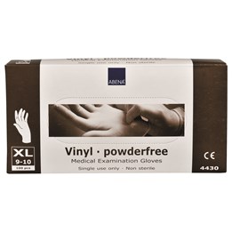 Vinylhandske Opudrad Transparent XL 100st/fp Ftalatfri