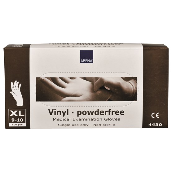 Vinylhandske Opudrad Transparent XL 100st/fp