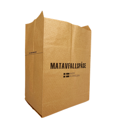 Papperspåse 8L Brun 20x36x15cm 70g/m2 1 Blad MATAVFALLSPÅSE Vattenavvisande kraftpapp